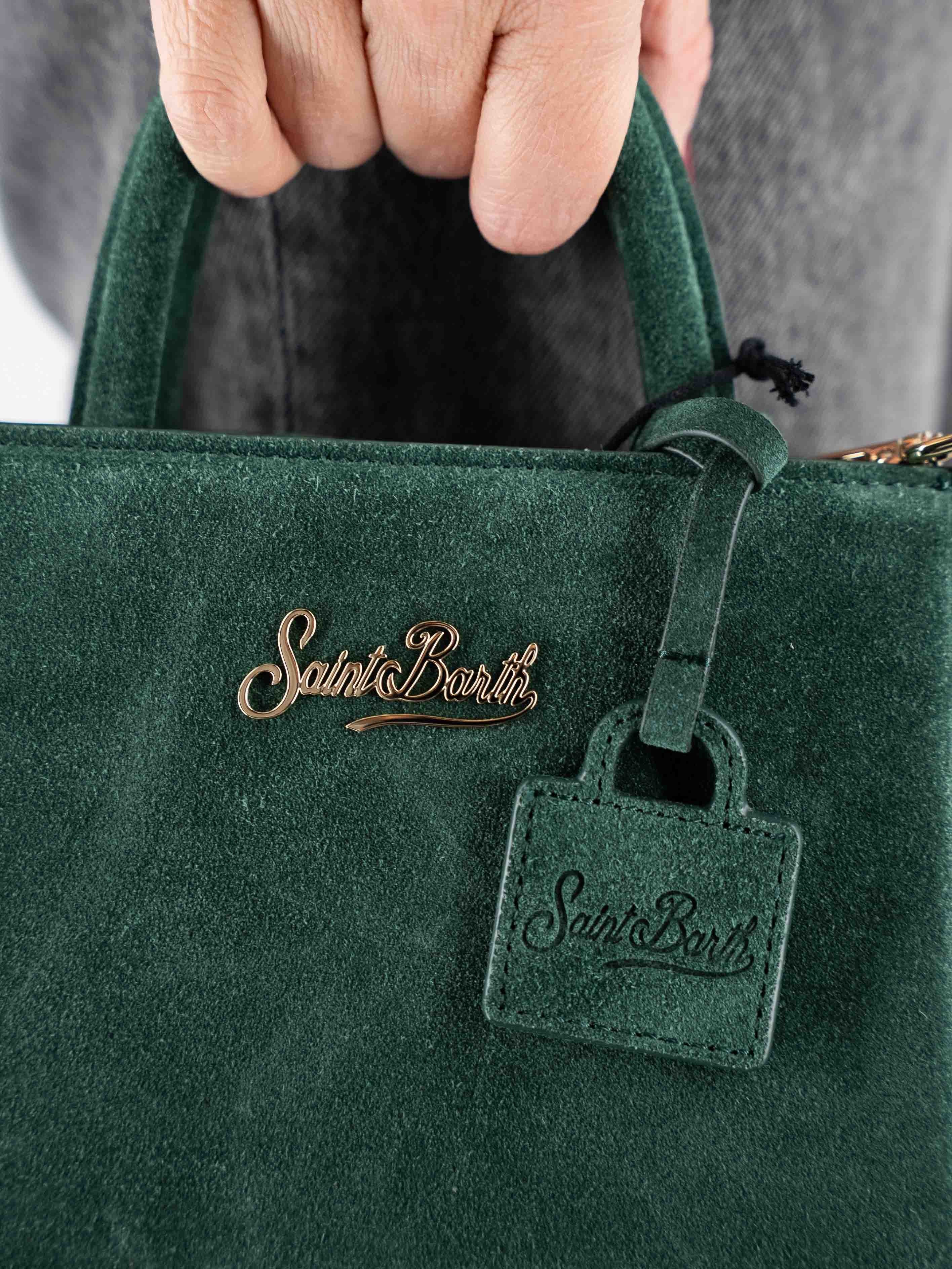 MC2 Saint Barth Shop Bag Mini Scamosciata Verde – dettaglio prodotto 2 – Master SKU MC2_SHBM0002_00505I