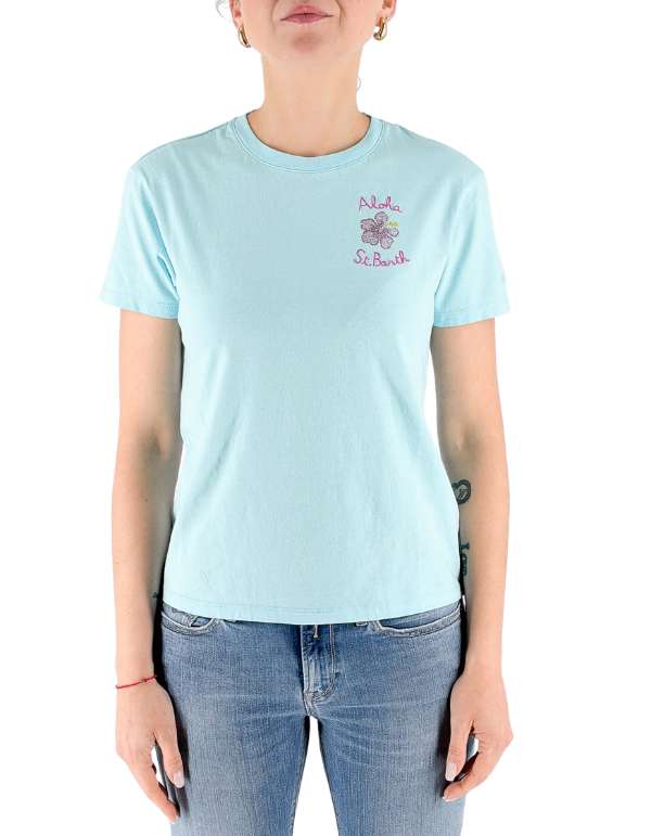 MC2 Saint Barth T-Shirt Emilie Aloha Sb 56 Strass Emb – dettaglio prodotto 4 – Master SKU MC2_EMI0001_03703L
