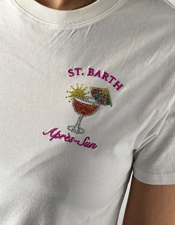 MC2 Saint Barth T-Shirt Emilie Apres Sun 01n Strass Emb – dettaglio prodotto 2 – Master SKU MC2_EMI0001_08571L