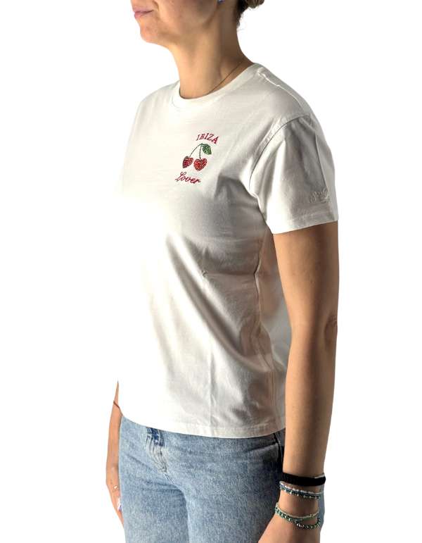 MC2 Saint Barth T-Shirt Emilie Ibiza Lover 01n Strass Emb – dettaglio prodotto 4 – Master SKU MC2_EMI0001_08610L