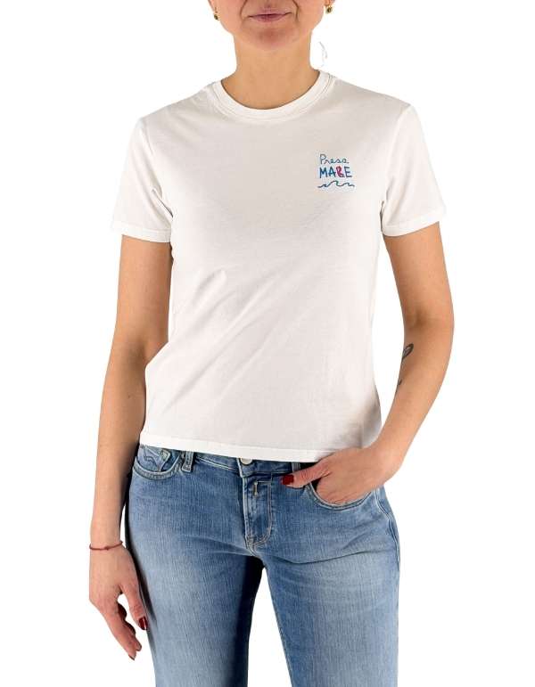MC2 Saint Barth T-Shirt Emilie Presa Mare 01n Emb – vista principale – Master SKU MC2_EMI0001_09768L