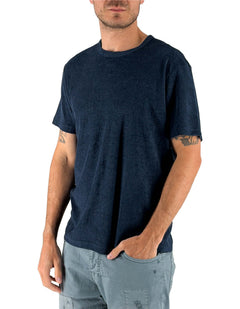 MC2 Saint Barth T-shirt Uomo Blu in Spugna Leggera – vista principale – Master SKU MC2_GAR0002_00145L