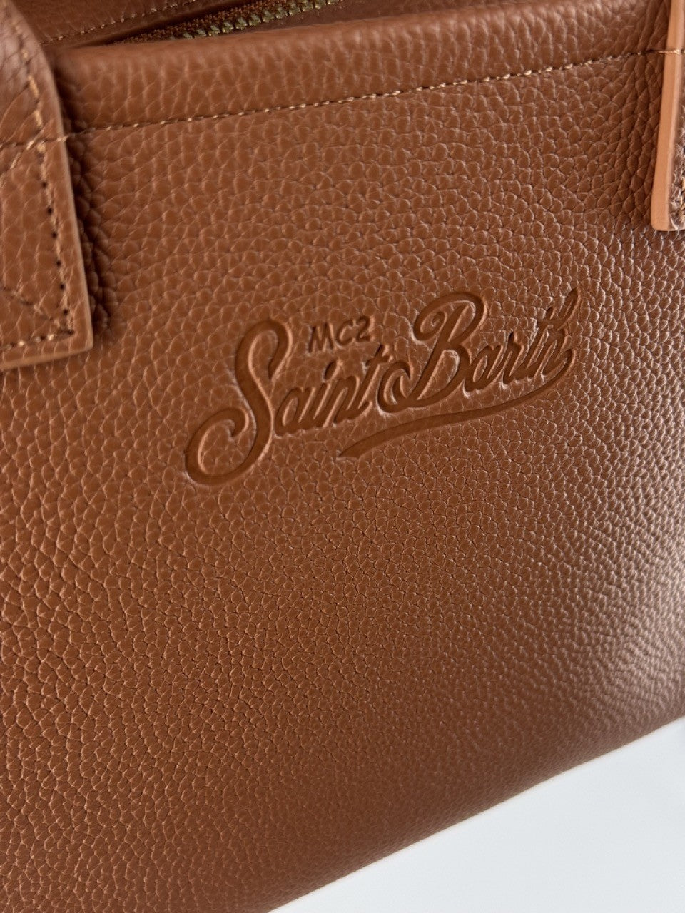MC2 Saint Barth Vanity Bag Midi In Pelle Martellata Cammello – dettaglio prodotto 3 – Master SKU MC2_VANMD001_01778L