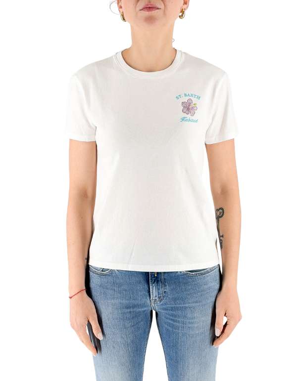 MC2 Saint Barth Woman Cotton Tshirt Emilie Sb Habitue 01n Strass Emb – dettaglio prodotto 5 – Master SKU MC2_EMI0001_08614L