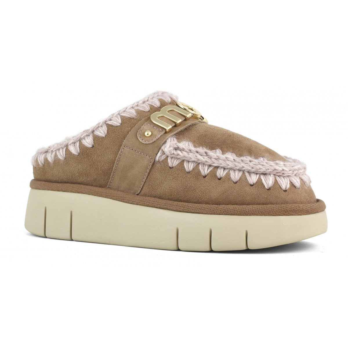 Mou Bounce Clog Metal Logo Pink Brown – dettaglio prodotto 2 – Master SKU MOU_MUFW531001A_PKBRO