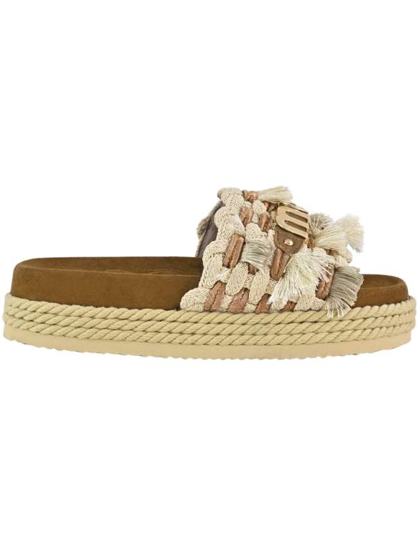 Mou Monoband Rope Sandal Fringes, Beige – vista principale – Master SKU MOU_SW451008K/BEI