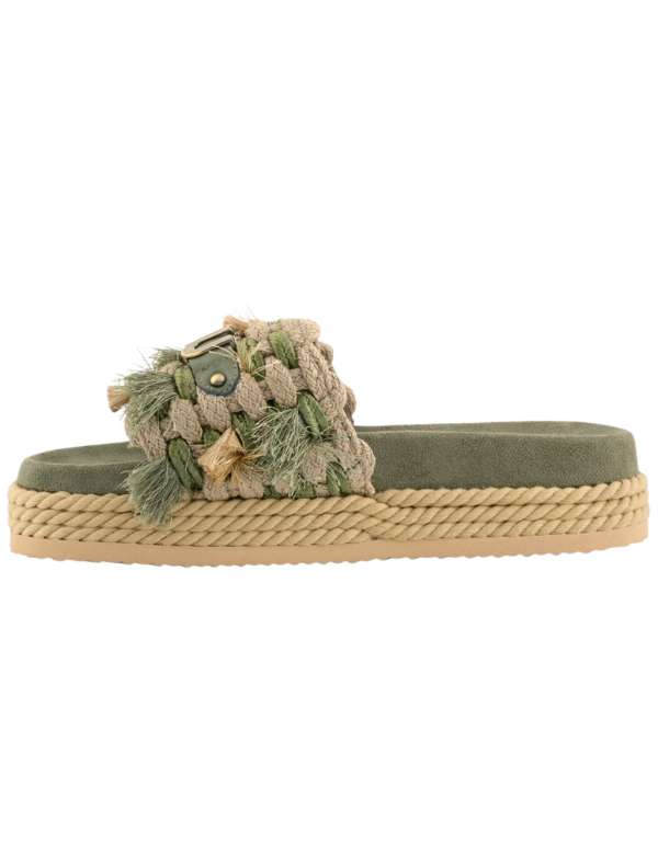 Mou Monoband Rope Sandal Fringes, Olive – dettaglio prodotto 2 – Master SKU MOU_SW451008K/OLI
