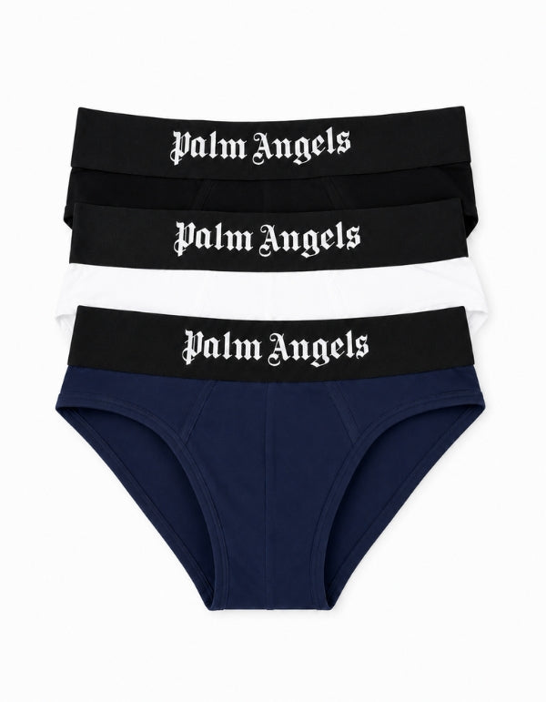Palm Angels 3-Pack Slip Bianco/Blu/Nero – vista principale – Master SKU PLA1UMBSP01TR-ASSOCO
