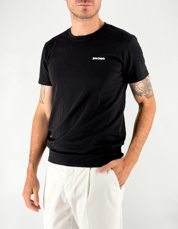 Palm Angels T-Shirt Nera Logo Contrast – vista principale – Master SKU PLA1UMBTS01SI-BLA