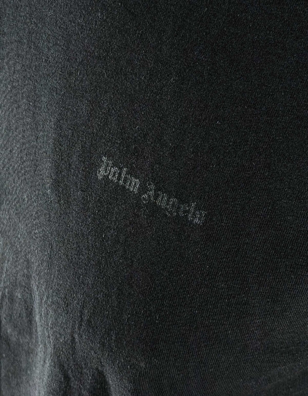 Palm Angels T-Shirt Nera Logo Tonal – dettaglio prodotto 2 – Master SKU PLA1UMWTS04TR-BLA