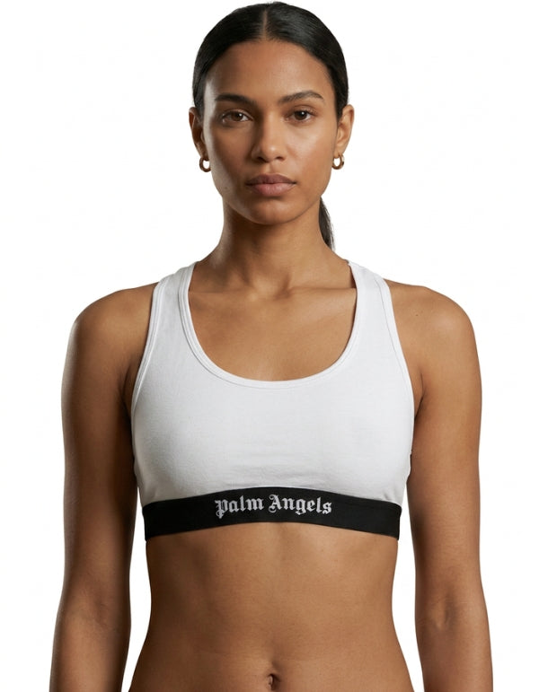 Palm Angels Un-Padded Bra Single Pack White – vista principale – Master SKU PLA1UWTP04SI-WHI
