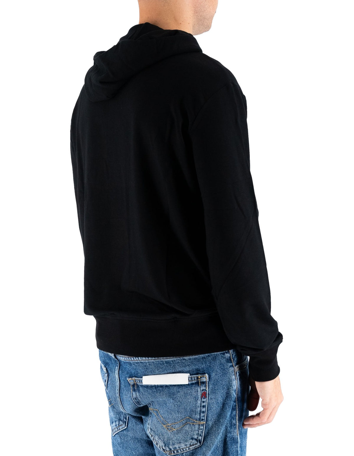 Polo Ralph Lauren Felpa Uomo Ralph Lauren Nera con Cappuccio e Logo Bianco – dettaglio prodotto 3 – Master SKU RLU_714P03152001_BLACK