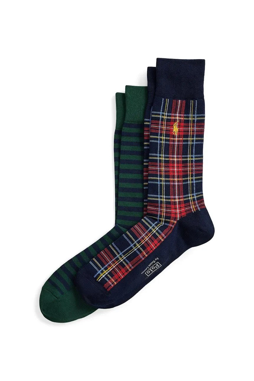 Polo Ralph Lauren Holiday Sock-2 Pack Navy – vista principale – Master SKU RLU_449P04709002_NAVY