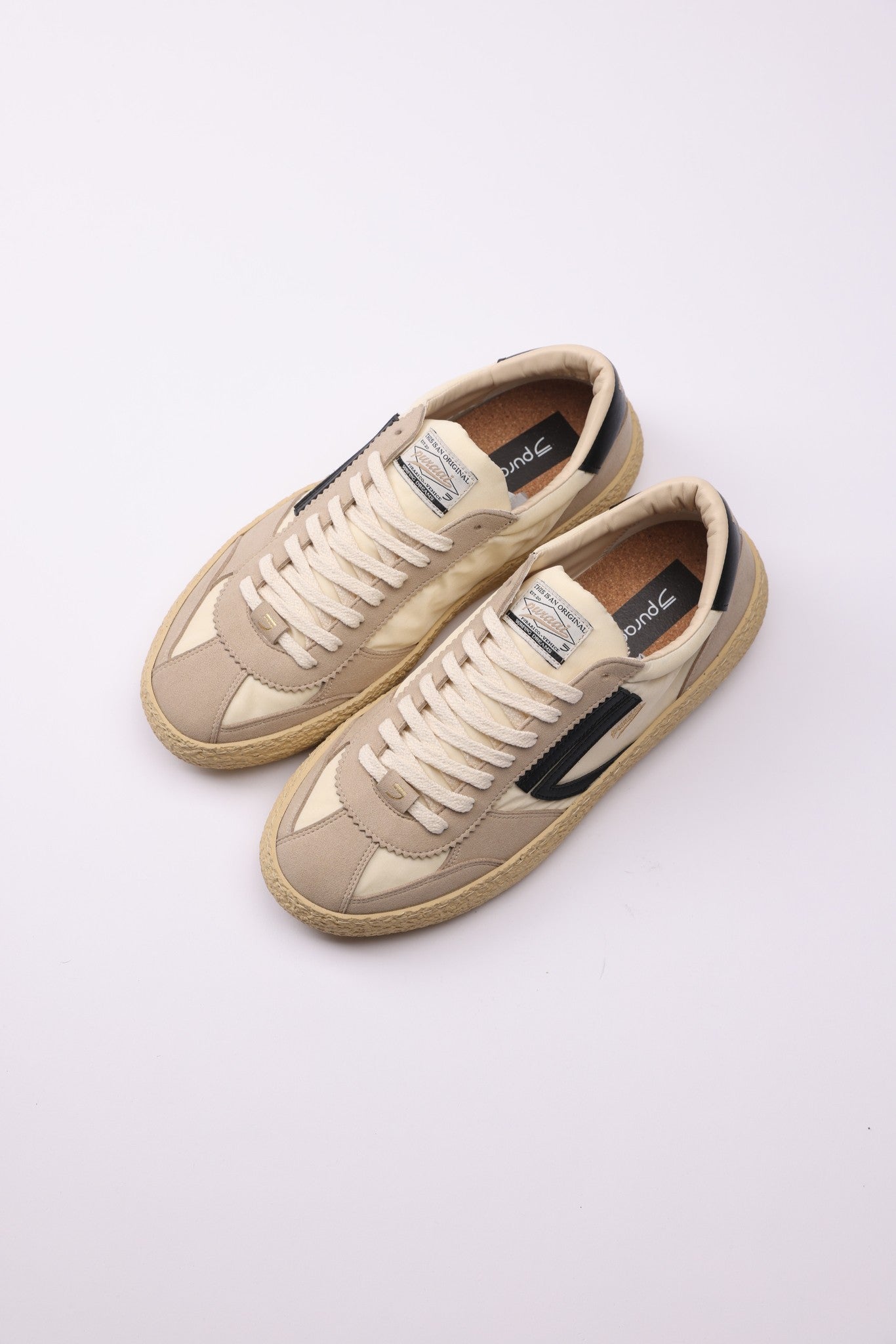 Puraai Sneaker 1.01 Vintage Egg – dettaglio prodotto 2 – Master SKU PUI_101_VINTAGE_EGG_SHELL