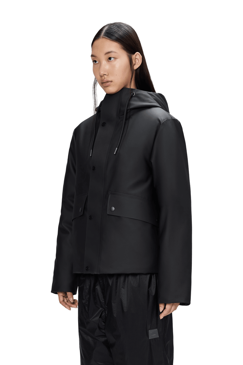 Rains Short W Parka Black – vista principale – Master SKU RNS_21490_BLACK