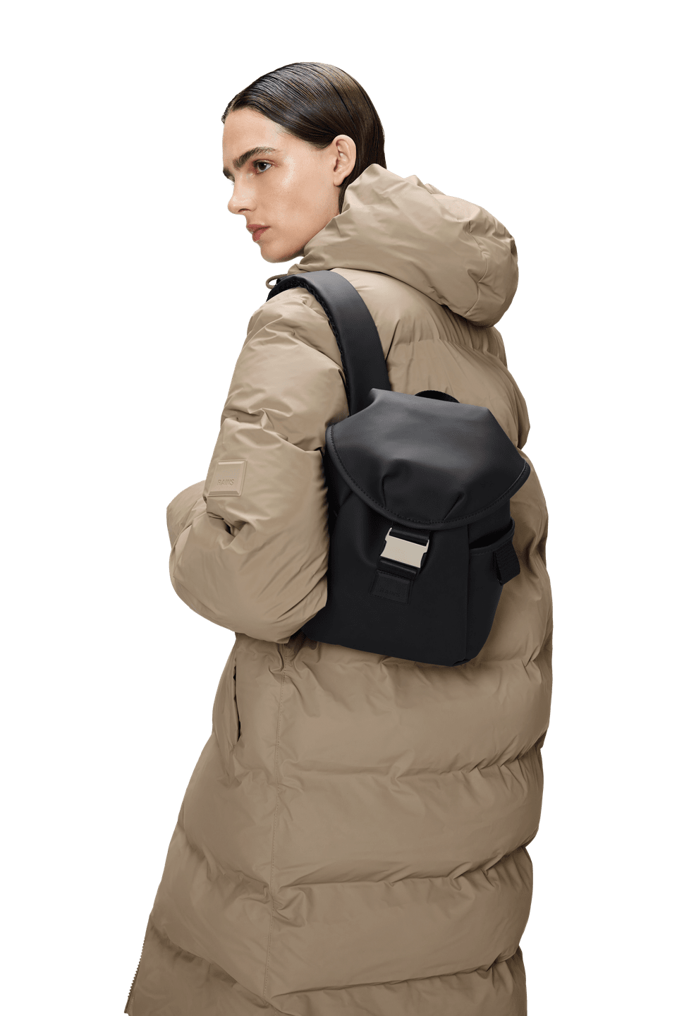 Rains Valera Bucket Backpack Mini W3 Black – vista principale – Master SKU RNS_12870_BLACK