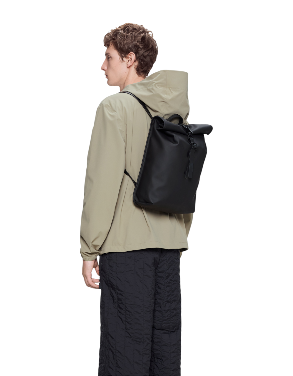 Rains Rolltop Rucksack Mini Black - immagine 2