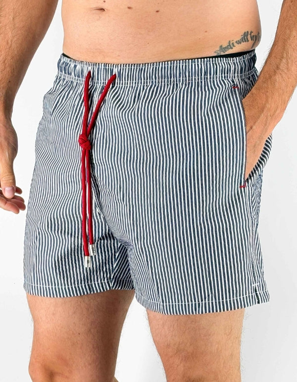 Red Sox Boxer Mare Uomo Rigato Seersucker Blu – vista principale – Master SKU RSX_RF10097_V0011_BLU