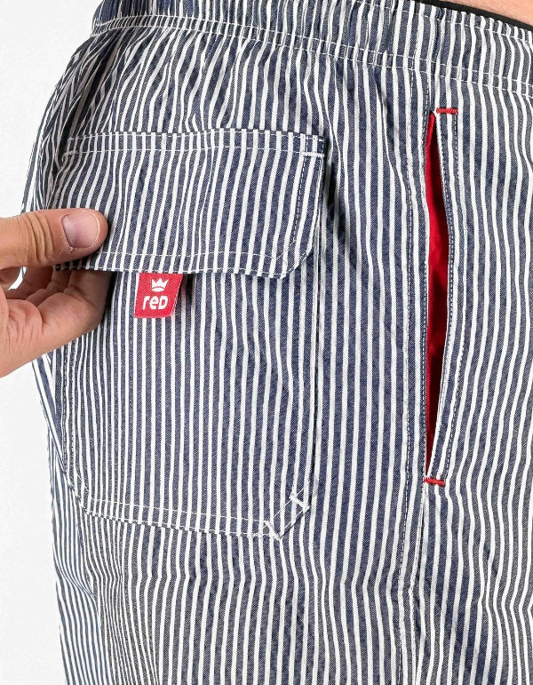 Red Sox Boxer Mare Uomo Rigato Seersucker Blu – dettaglio prodotto 2 – Master SKU RSX_RF10097_V0011_BLU