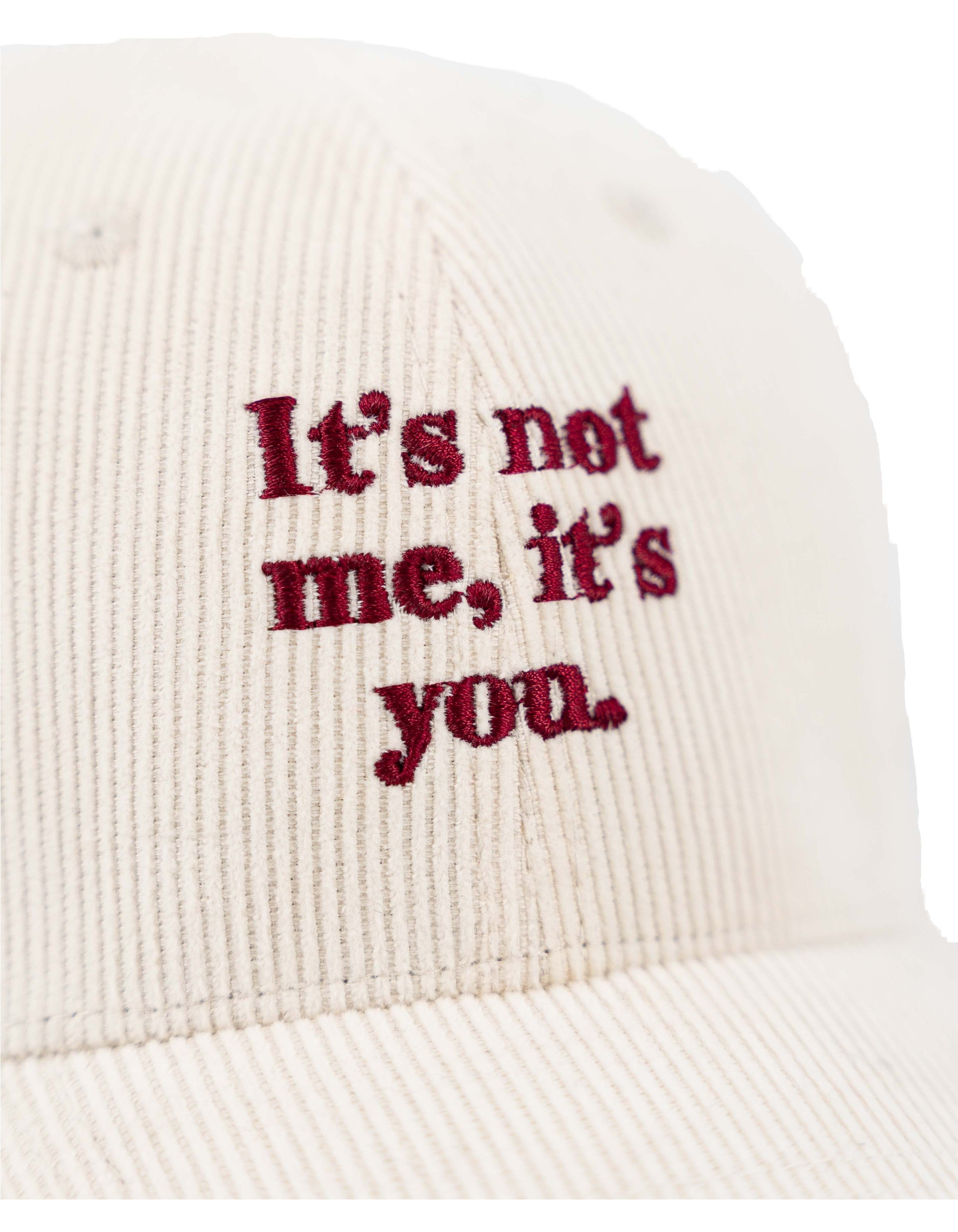 Red Sox Cappello In Velluto Ricamo It's You Panna – vista principale – Master SKU RSX_RF30055_V5267_-_ITS_YOU_BURRO