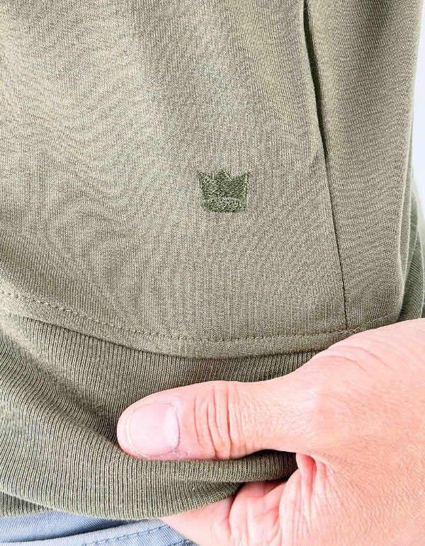 Red Sox Felpa Uomo Girocollo Verde Militare – dettaglio prodotto 2 – Master SKU RSX_RF25131_V5028_VERDE_MILITARE