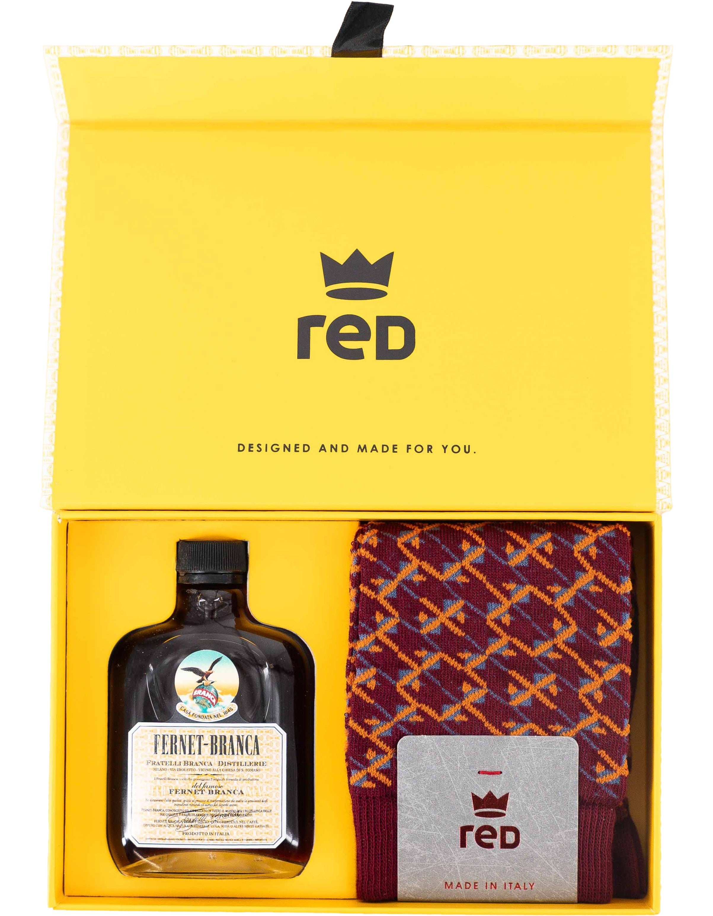 Red Sox Kit Fernet Branca Calza Uomo Pied De Poule, Red – vista principale – Master SKU RSX_64276KIT_V4983_-_LAMBRUSCO