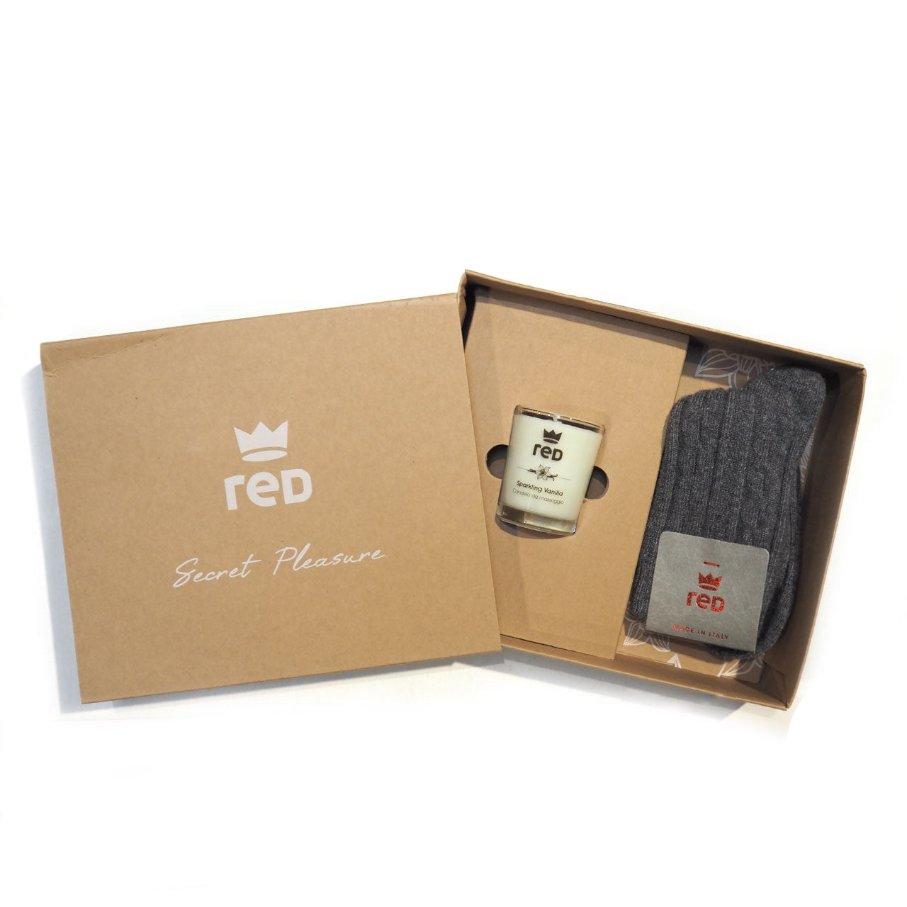 Red Sox Kit Red x Secret Pleasure Calza + Candela – vista principale – Master SKU RED_67301KIT 0142