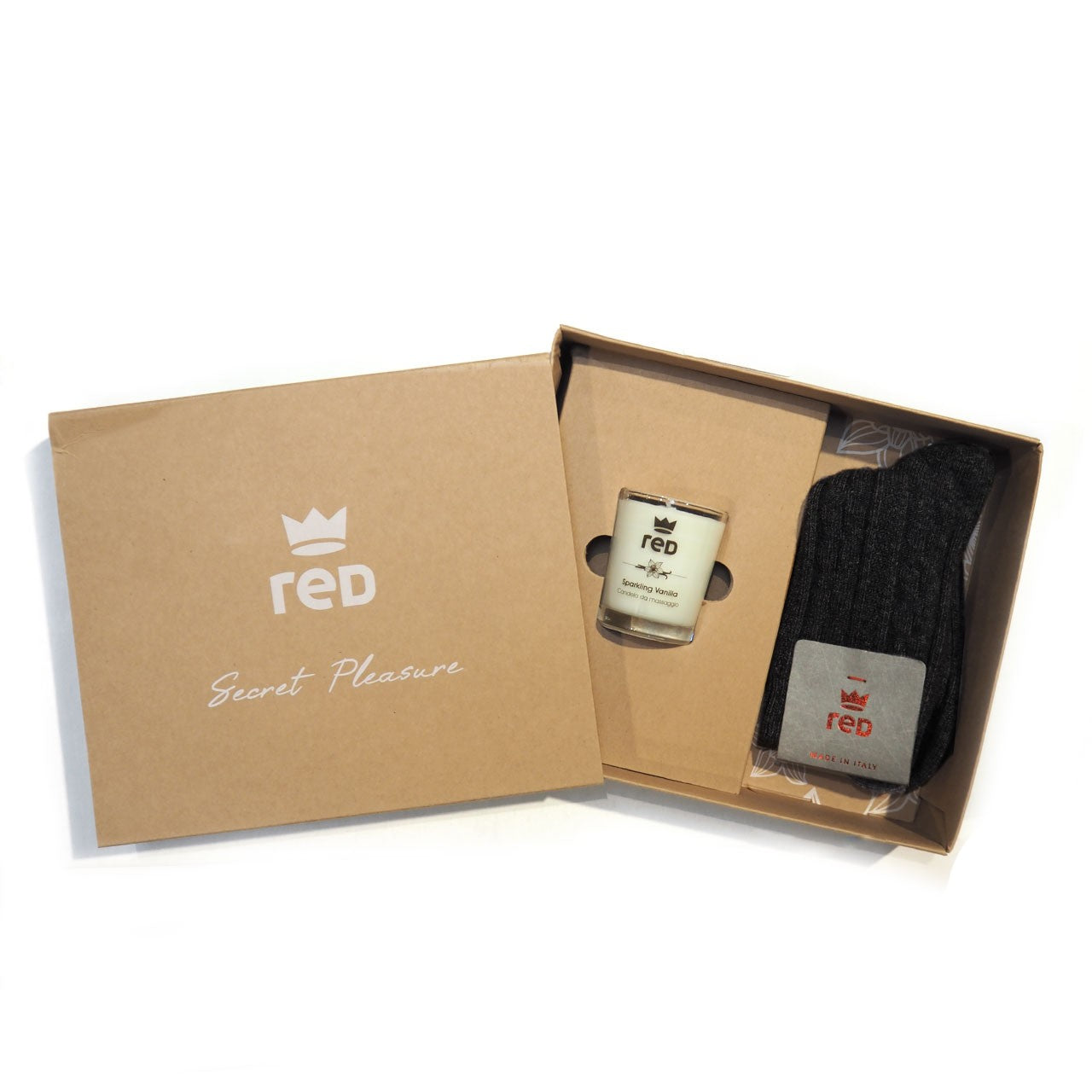 Red Sox Kit Red x Secret Pleasure Calza + Candela – vista principale – Master SKU RED_67301KIT 0184