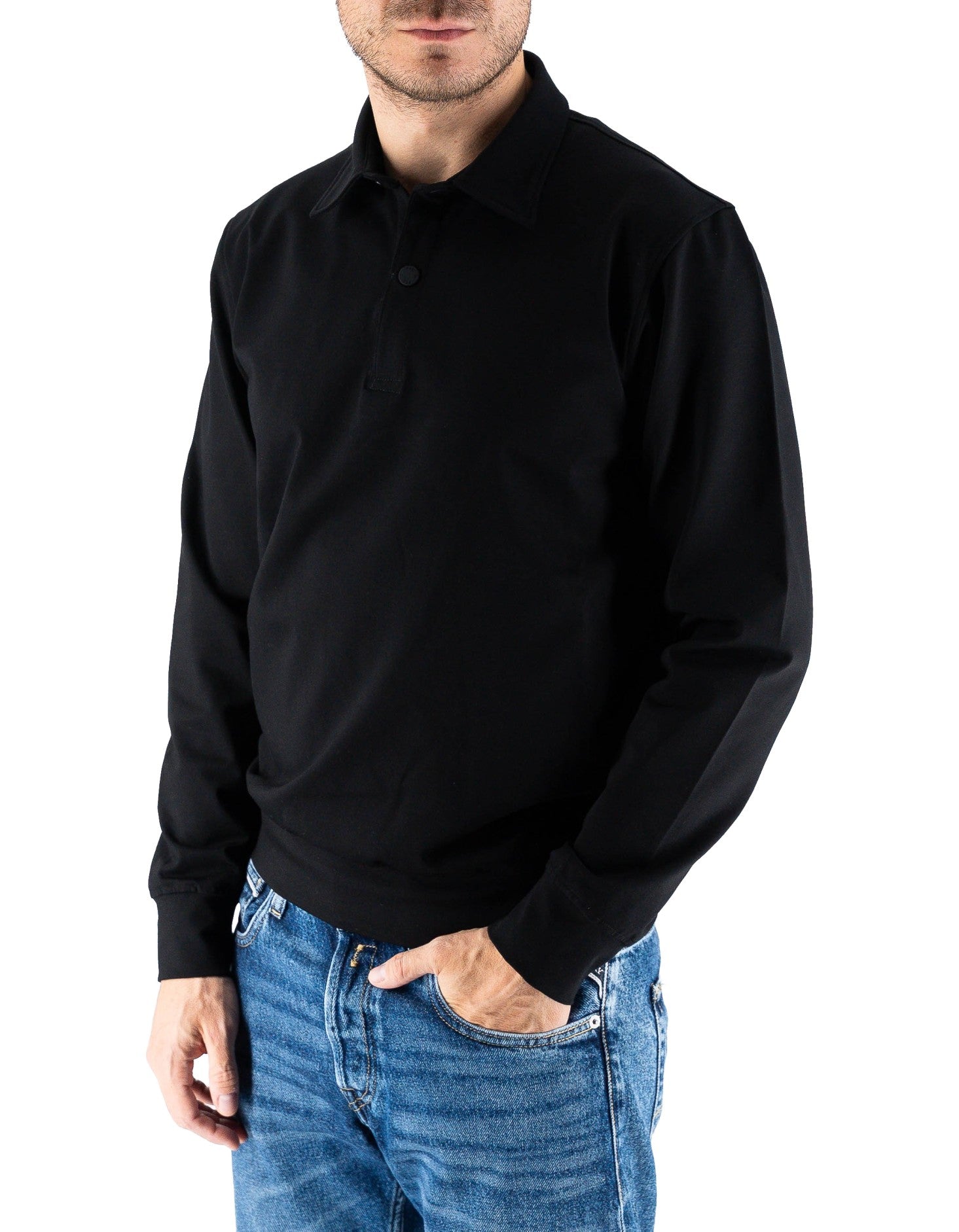 Red Sox Polo Uomo Tinta Unita Nero – vista principale – Master SKU RSX_RF25003_V0021_-_NERO
