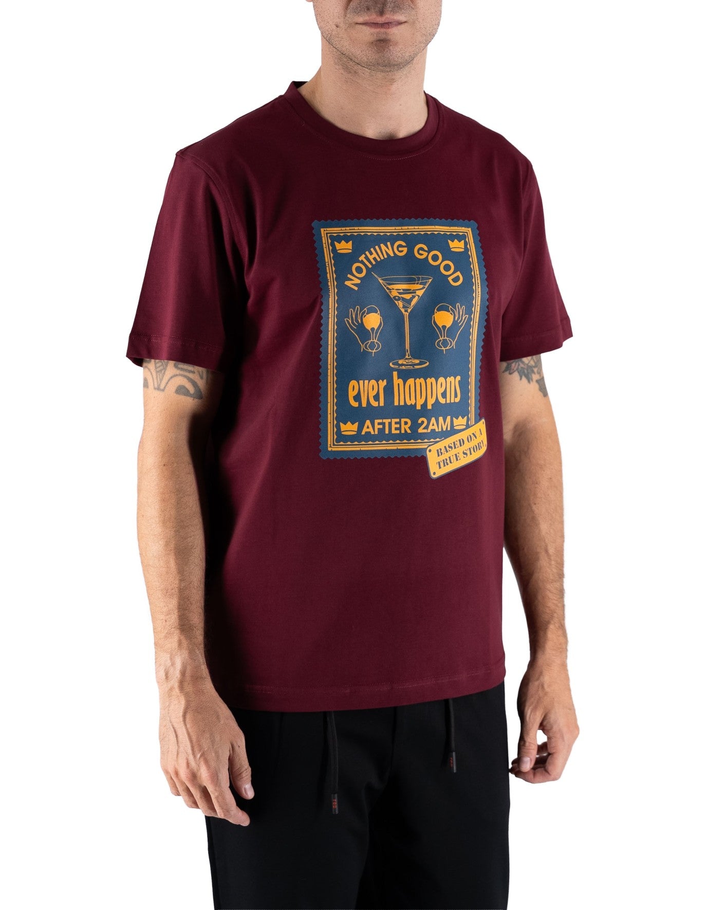 Red Sox T-shirt Uomo Nothing Good Bordeaux – vista principale – Master SKU RSX_RF20068_V0042_-_BORDEAUX