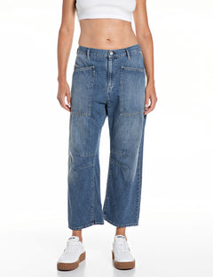 Replay Jeans Wide Leg Utility Denim Lavaggio Medio – vista principale – Master SKU RPY_W8239_000270_165_009
