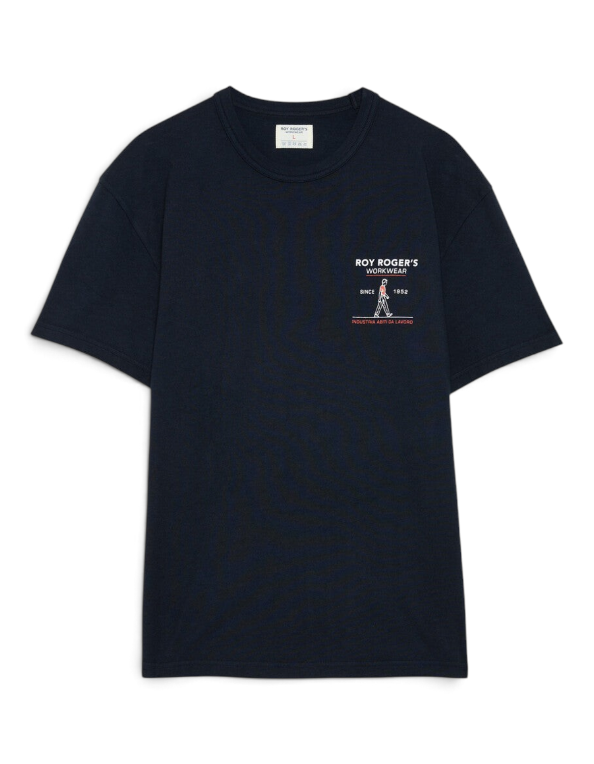 Roy Roger's Workwear T-shirt Heavy Jersey Blu Navy - vista frontale