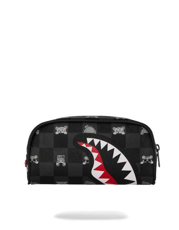 Sprayground Astuccio Gray Peeking Character Check – vista principale – Master SKU SPR_910B8913NSZ