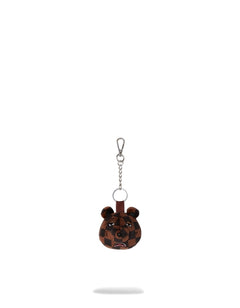 Sprayground Brown Checker Bear Head Keychain – vista principale – Master SKU SPR_910Z714NSZ