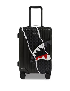 Sprayground Center Rip Revealing Gray Check Carry-On Luggage – vista principale – Master SKU SPR_910CL323NSZ