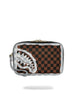 Sprayground Cream And Brown Tear Check Toiletry Bag – vista principale – Master SKU SPR_910B8294NSZ
