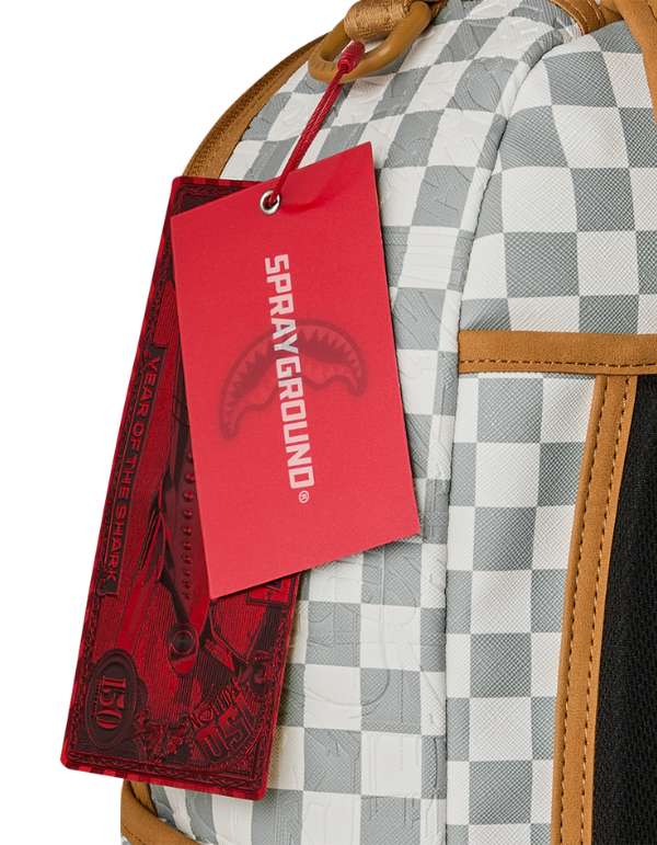 Sprayground Graff Embossed Cream Check Dlxsv Backpack – dettaglio prodotto 3 – Master SKU SPR_910B8848NSZ