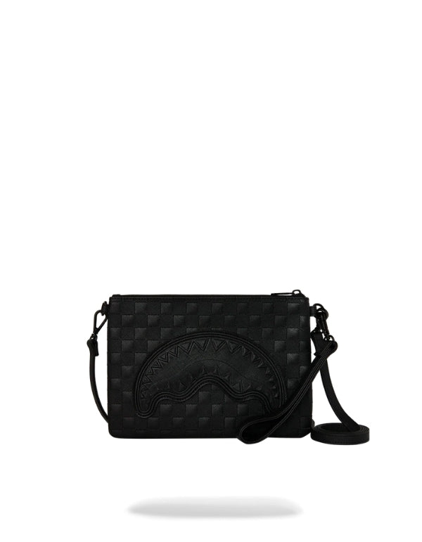 Sprayground Raised Check Crossover Clutch – vista principale – Master SKU SPR_910B9508NSZ