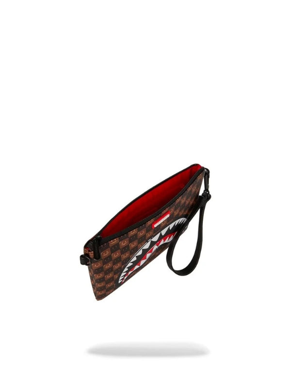 Sprayground Sharks In Paris Wtf Bubble Brown Check Crossover Clutch – dettaglio prodotto 2 – Master SKU SPR_910B9307NSZ
