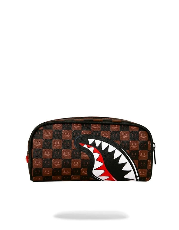 Sprayground Sharks In Paris Wtf Bubble Brown Check Pouch – vista principale – Master SKU SPR_910B9303NSZ