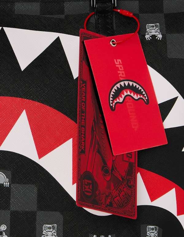 Sprayground Tote Gray Peeking Character Check – dettaglio prodotto 2 – Master SKU SPR_910T8916NSZ
