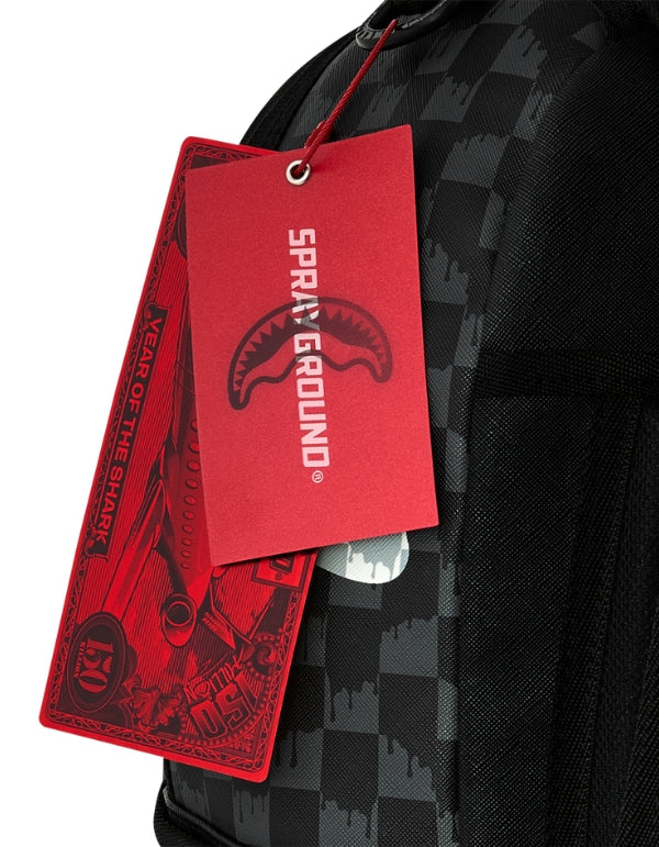 Sprayground Zaino Black And White Drip Check Shark Backpack – dettaglio prodotto 3 – Master SKU SPR_910B8553NSZ