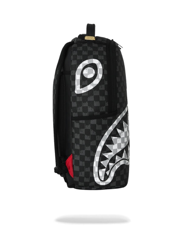 Sprayground Zaino Black And White Drip Check Shark Backpack – dettaglio prodotto 7 – Master SKU SPR_910B8553NSZ