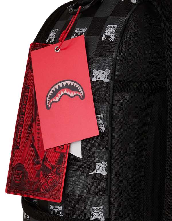 Sprayground Zaino Gray Peeking Character Check Dlxsv – dettaglio prodotto 3 – Master SKU SPR_910B8872NSZ