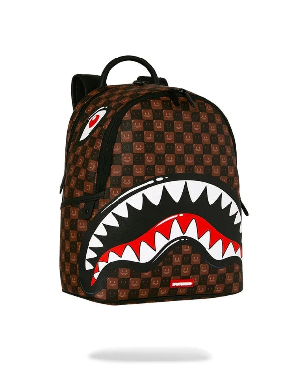 Sprayground Zaino Sharks In Paris Wtf Bubble Brown Check Savage Backpack – dettaglio prodotto 5 – Master SKU SPR_910B9305NSZ