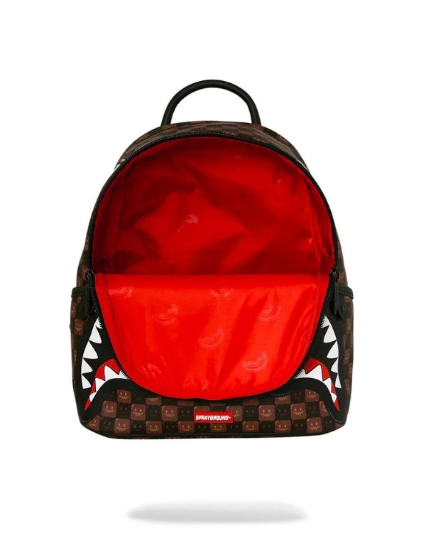 Sprayground Zaino Sharks In Paris Wtf Bubble Brown Check Savage Backpack – dettaglio prodotto 6 – Master SKU SPR_910B9305NSZ