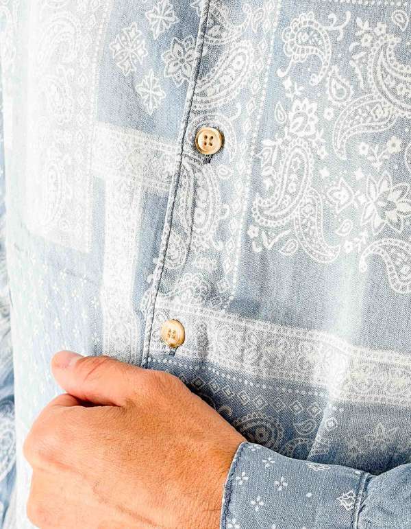 Tooco Camicia Bowling Chambray Bandana – dettaglio prodotto 2 – Master SKU TOC_TOCOM_SSH_WINGDA
