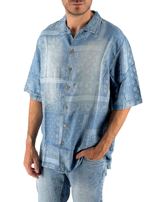 Tooco Camicia Bowling Chambray Bandana – dettaglio prodotto 5 – Master SKU TOC_TOCOM_SSH_WINGDA