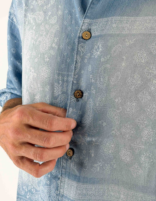 Tooco Camicia Bowling Chambray Bandana – dettaglio prodotto 6 – Master SKU TOC_TOCOM_SSH_WINGDA