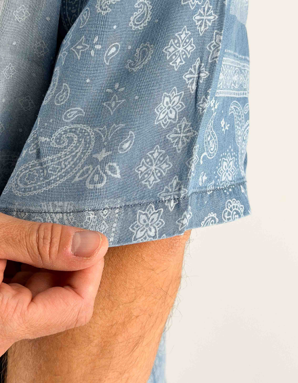 Tooco Camicia Bowling Chambray Bandana – dettaglio prodotto 7 – Master SKU TOC_TOCOM_SSH_WINGDA